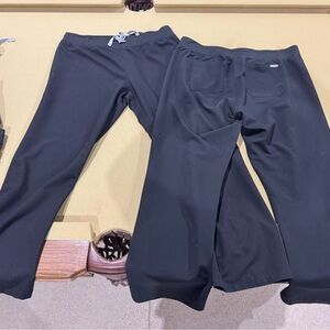 Set of 7 Figs XL Black Livingston Scrub Pants